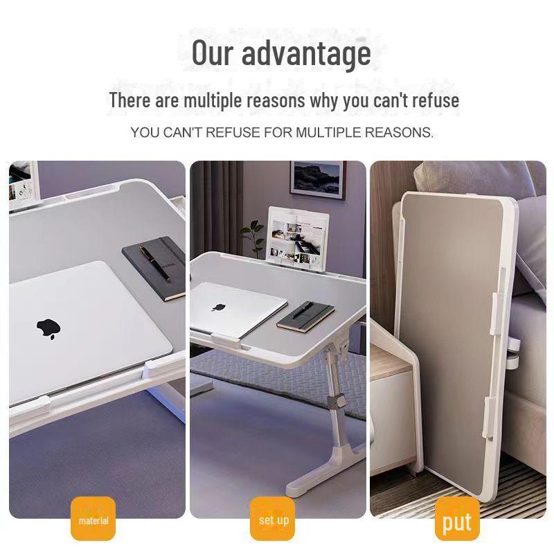 Foldable Bedside Adjustable Laptop and Study Table for Dorm or Bay Window