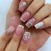 24pc Christmas Snowflake Press On Nail Black Winter Artificial Nail With Quick Application For Festive Celebrations