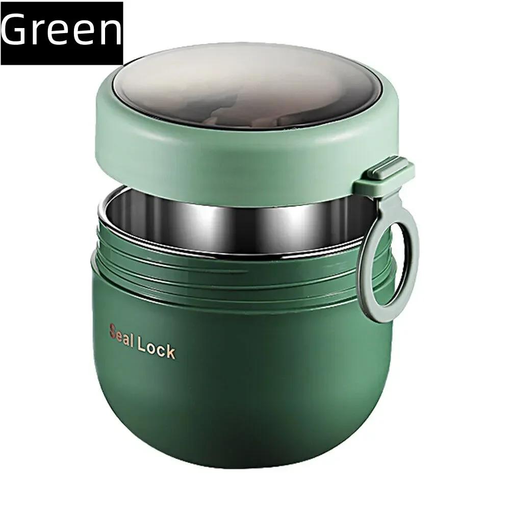 New Stainless Steel Lunch Box Drinking Cup With Spoon Food Thermal Jar Insulated Soup Thermos Containers Thermos Lunchbox Bag