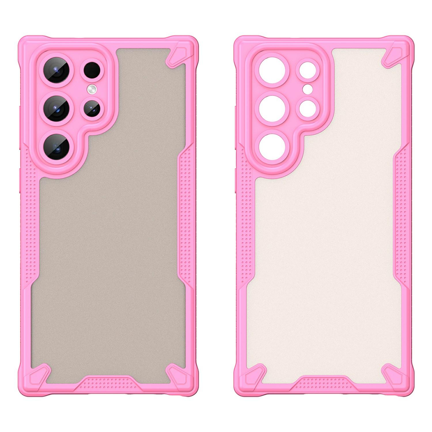 

For Samsung Galaxy S23 Ultra Case PC+TPU Frosted Phone Back Cover Black