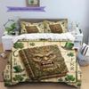 Magical World Mural Pattern Bedding Quilt Set Quilt Cover Pillowcase Home Decoration Birthday Gift (1 * Duvet Cover + 2 * Pillowcase, Without Core)