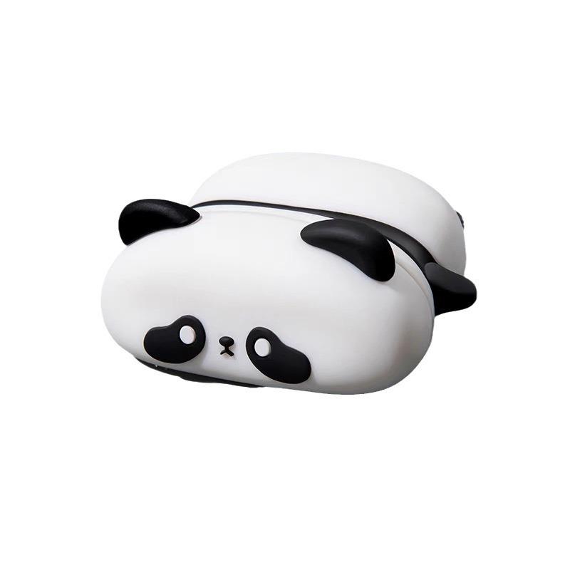 Cute Panda AirPods Pro Protective Case Compatible with Apple 1/1/1 Gen Bluetooth Earphones Silicone Soft Case