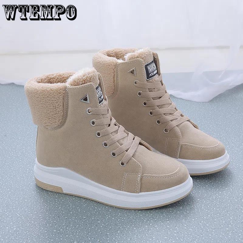 Winter Boots Female Velvet Warm Short Tube Female Boots Korean Version of The Casual Snow Boots Students with A Hundred Cotton Shoes