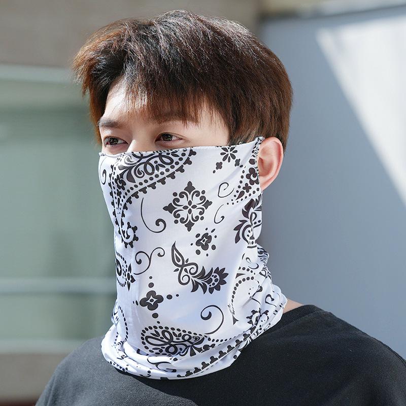 Unisex UV Protection Breathable Face Mask & Neck Gaiter with Ear Loops for Summer Cycling