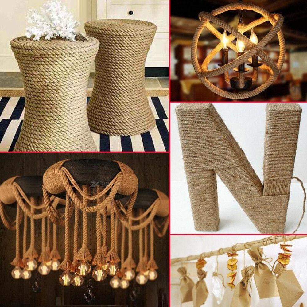 100M/Roll Jute Twine Hand-woven Cord String  For Handmade Craft Baking Decoration Packing Gift Box