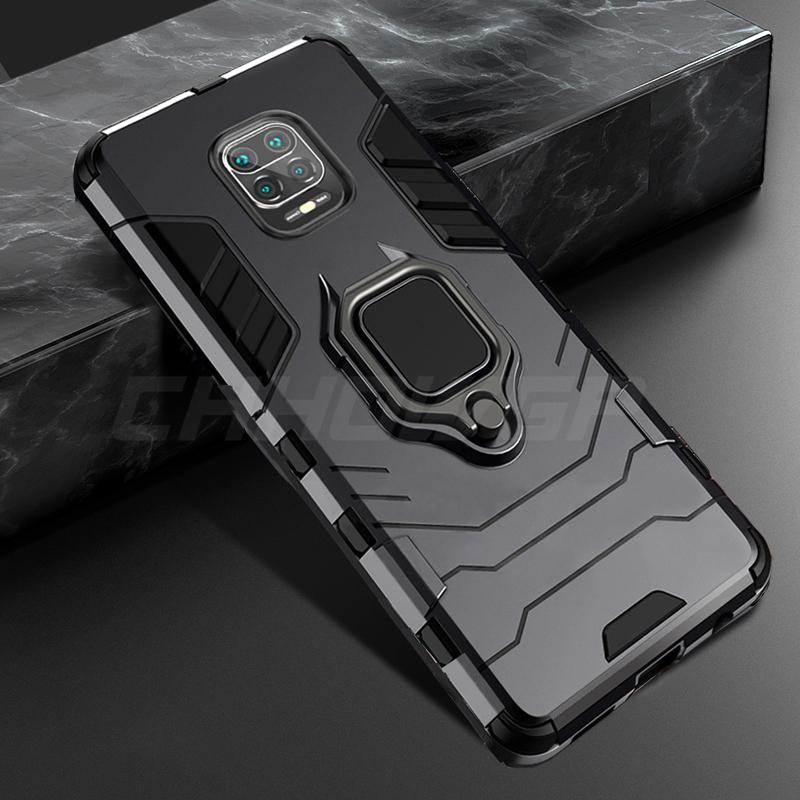Per Xiaomi Redmi 9 Custodia Antiurto Armatura Magnetica Anello da Dito Copertura Telefono Per Redmi 9A 9C Note 9S 9 Pro Max Supporto per Auto Supporto Custodia Coque Capa Shell