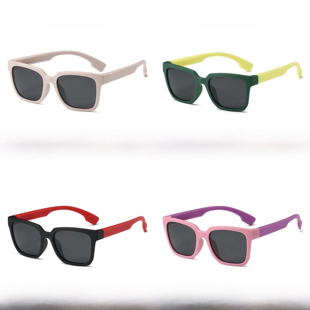 Óculos de Sol Quadrados para Crianças Com Lentes Polarizadas Tac Para Esportes ao Ar Livre e Moda
