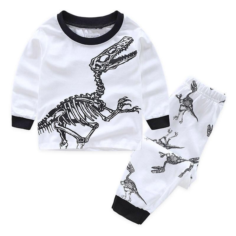 2025 Dinosaur Pattern Kids Homewear Set - Children's Clothing