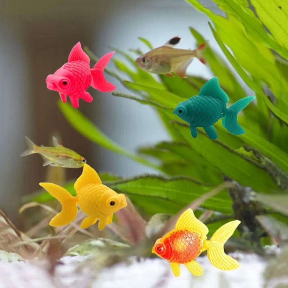 10pcs Lifelike Realistic Goldfish Simulation Moving Goldfish Artificial Fish   Aquarium