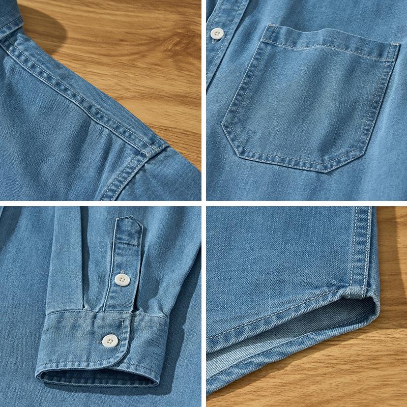 Men's Casual Denim Shirt Jacket - Loose Fit, Trendy & Versatile