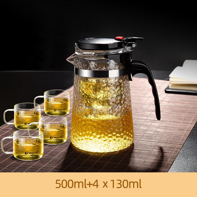 Tea Pot Sample Teacup Flower Tea Pot Chinese Kung Fu Tea Set Sample Teacup Small Teacup High-Quality Heat-Resistant