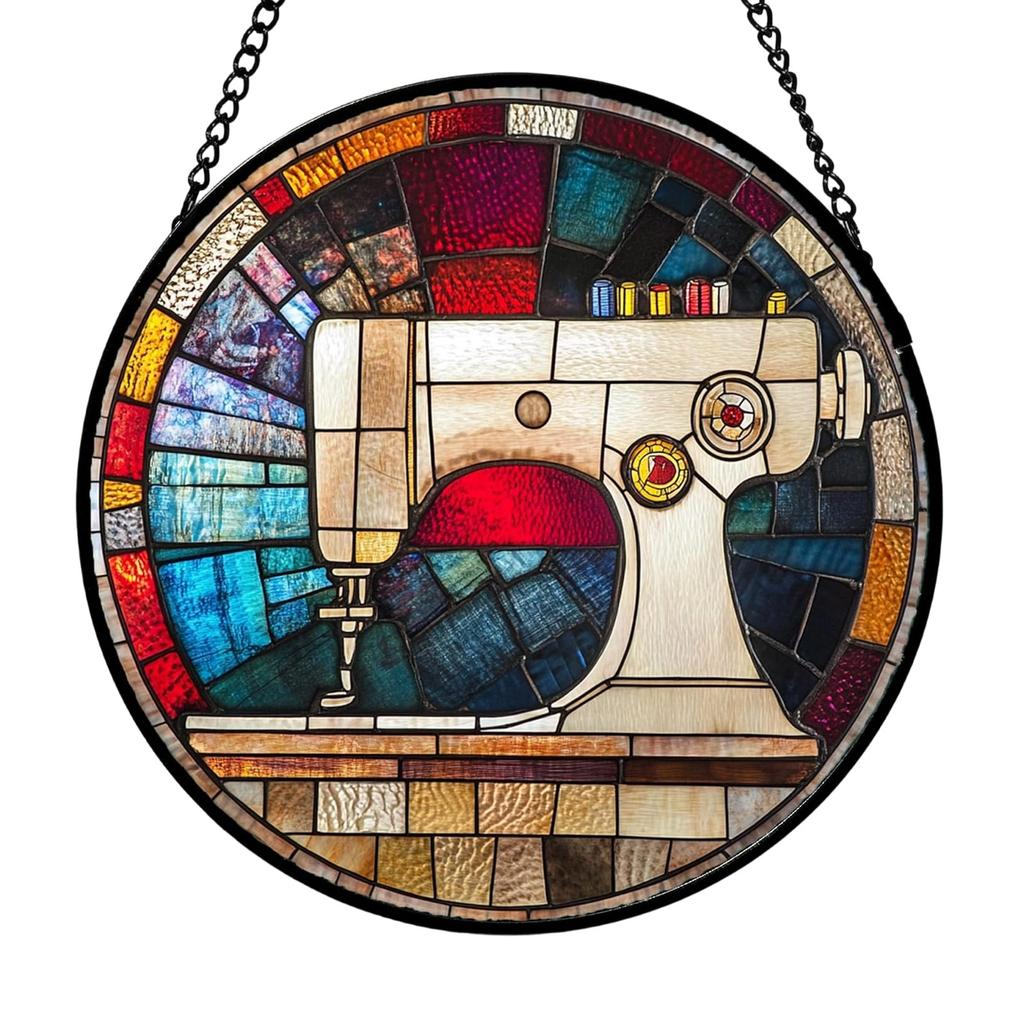 Stained Glass Window Hanging Puzzle Pendants Garden Kitchen Sunroom Home Décor