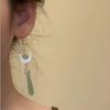[Moonrise Canghai] The Same Anti-jade Moon Fringed Earrings, Guochao Temperament Earrings