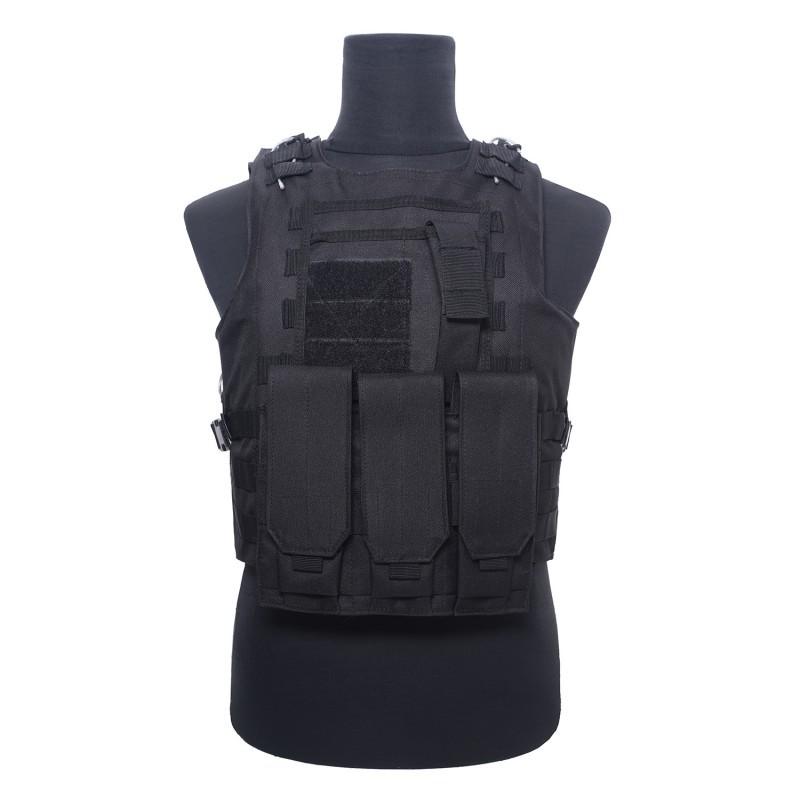Outdoor Sports Protective Vest Military Fan Camouflage CS Amphibious Triple Clip Combat Weight-bearing one size чёрный