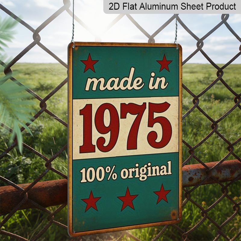 2D Flat 1pc 8"x12" Aluminium Metal Sign, Made in 1975, 100% Original Sign/Metal Wall Art/Fun Vintage Plaque Decoration, Home Decor, Restaurant Decor
