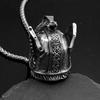 Hot Sale New Motorcycle Style Stainless Steel Retro One-Eyed Warrior Head Riding Bell