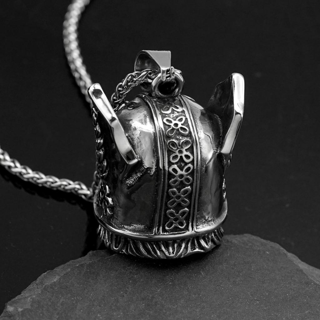 Hot Sale New Motorcycle Style Stainless Steel Retro One-Eyed Warrior Head Riding Bell