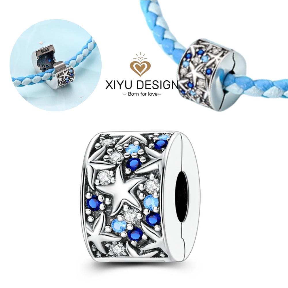 Kupfer Blau Ozean Serie Perlenanhänger Passend Für Das DIY Armband Der Marke Damenschmuck Freundin Geschenke
