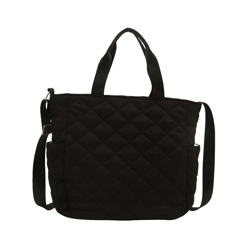Stylish Large Capacity Tote Bag For Women In Urban Minimalist Design With Plaid Pattern