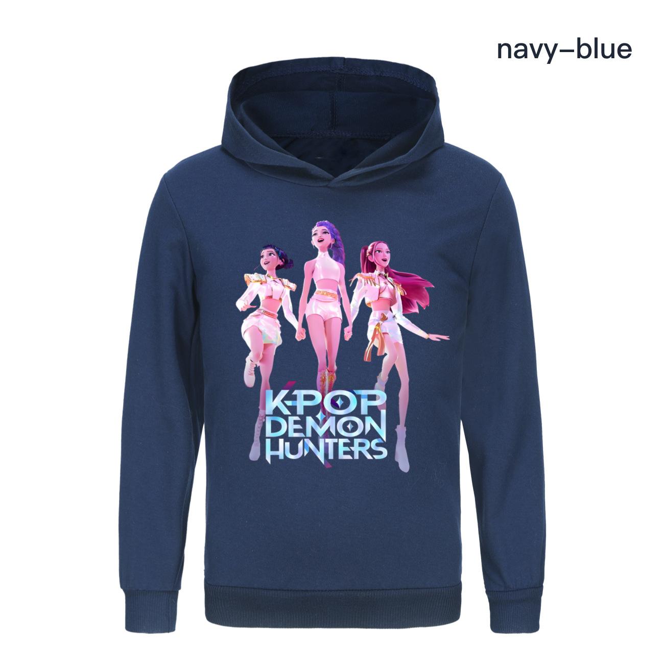 

KPop Охотники на демонов Huntrix Толстовка Детская Графическая Толстовка с капюшоном Пуловеры для маленьких девочек Толстовки Мальчики Верхняя одежда Детская одежда 140