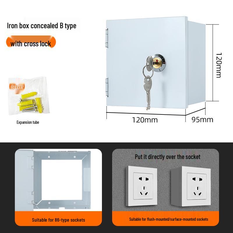 Weatherproof Surface-Mount Outdoor Electric Scooter Charging Socket with Lock, 86 Type 10A.