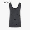 MO&Co. Wool Blend U-Neck Sleeveless Vest