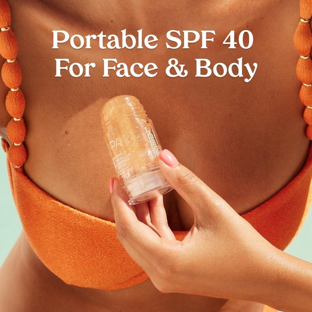 Kopari Beauty – Sun Shield On The Glow – Sheer Stick – Sonnenschutz LSF 40, 38 ml