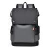 Men Large Capacity Flap PU Backpack with Multiple Pockets for Daily Commute and Travel