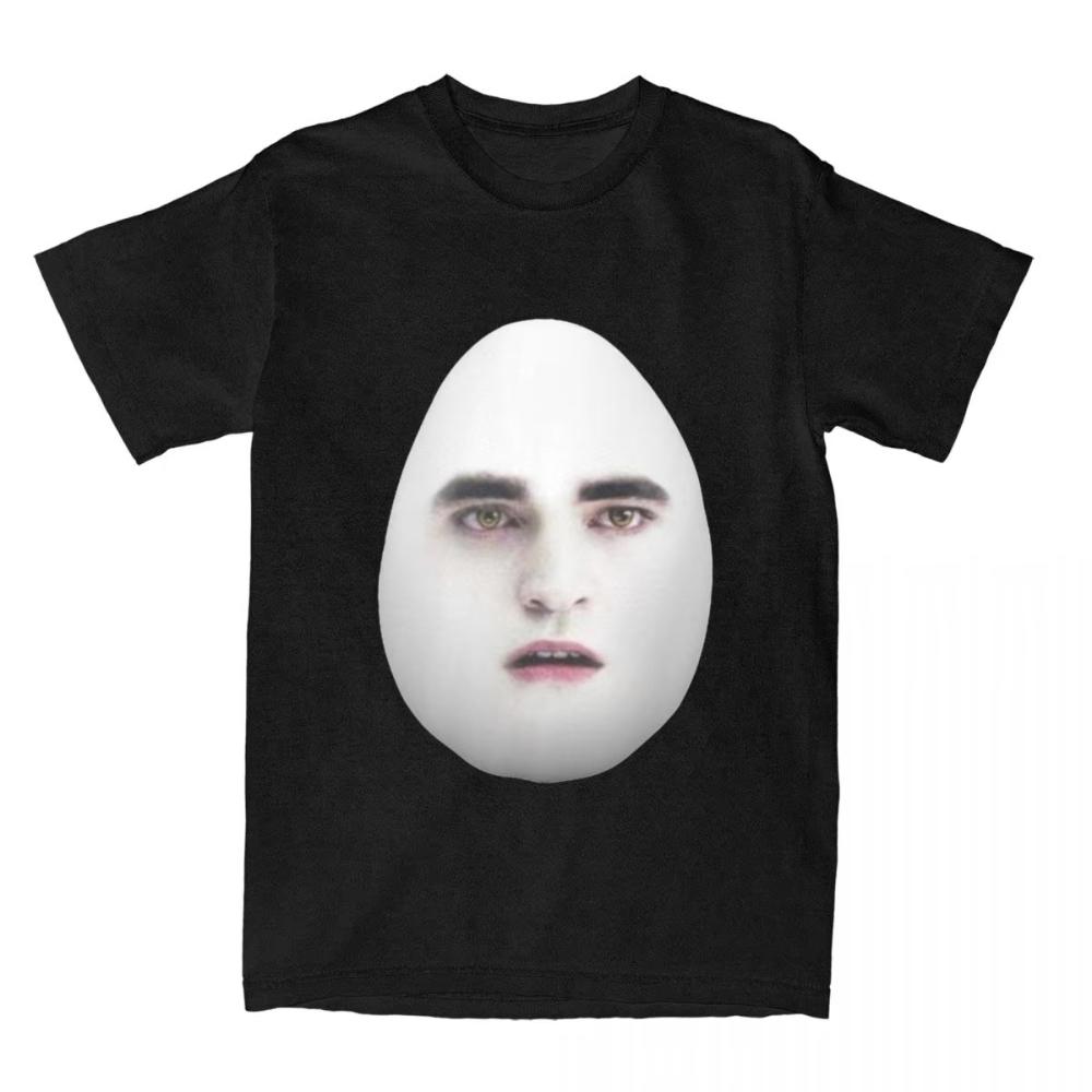 2026 Summer Twilight Eggward Funny Meme Cotton TShirt Edward Cullen Parody Robert Pattinson Humor Tshirts Y2K Short Sleeve Top L