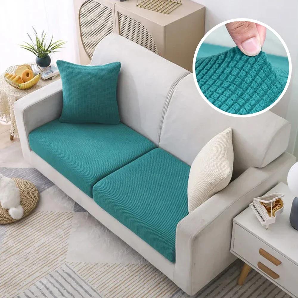 Jacquard Pure Sofa Covers Polar Fleece Stretch Sofa Seat Covers Removable Couch Case Furniture Protector Chaise Lounge Home