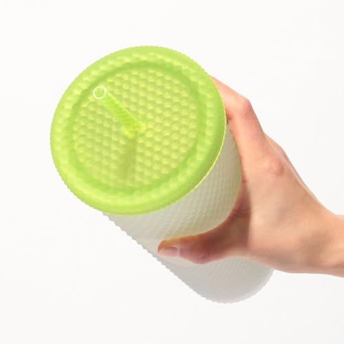 Starbucks Logo Cold Cup Tumbler, Neon Yellow, 710ml, Coffee Tumbler, Starbucks, Sparkly, Cute, Stylish, Birthday Gift, Water Bottle