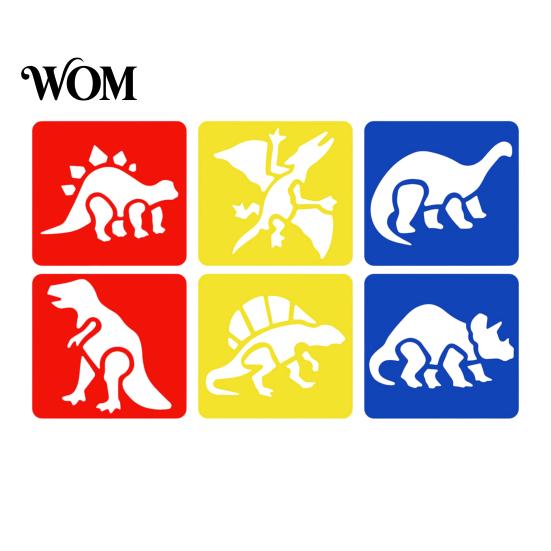 Reusable Paint Stencil 6 Pcs Painting Template Stencils, 5.5x5.9 Inch Washable DIY PP Plastic Art Stencils for Wood Paper Fabric, Home Decor