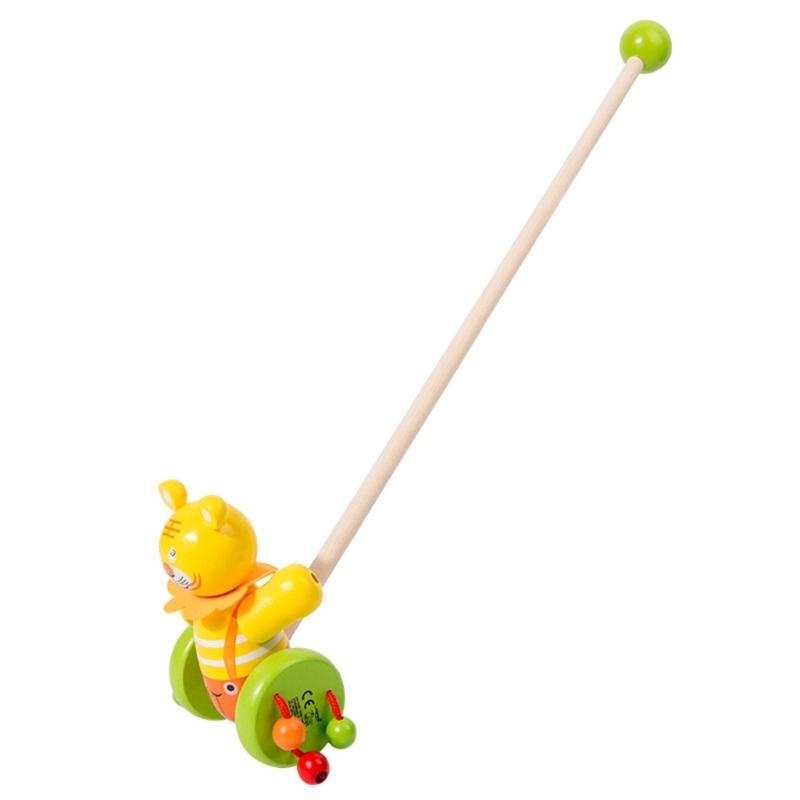 Wooden Pushing Toy For Baby Hand Eye Coordination Toy for Ages 18-36 Months Physical Development Waddling Toy