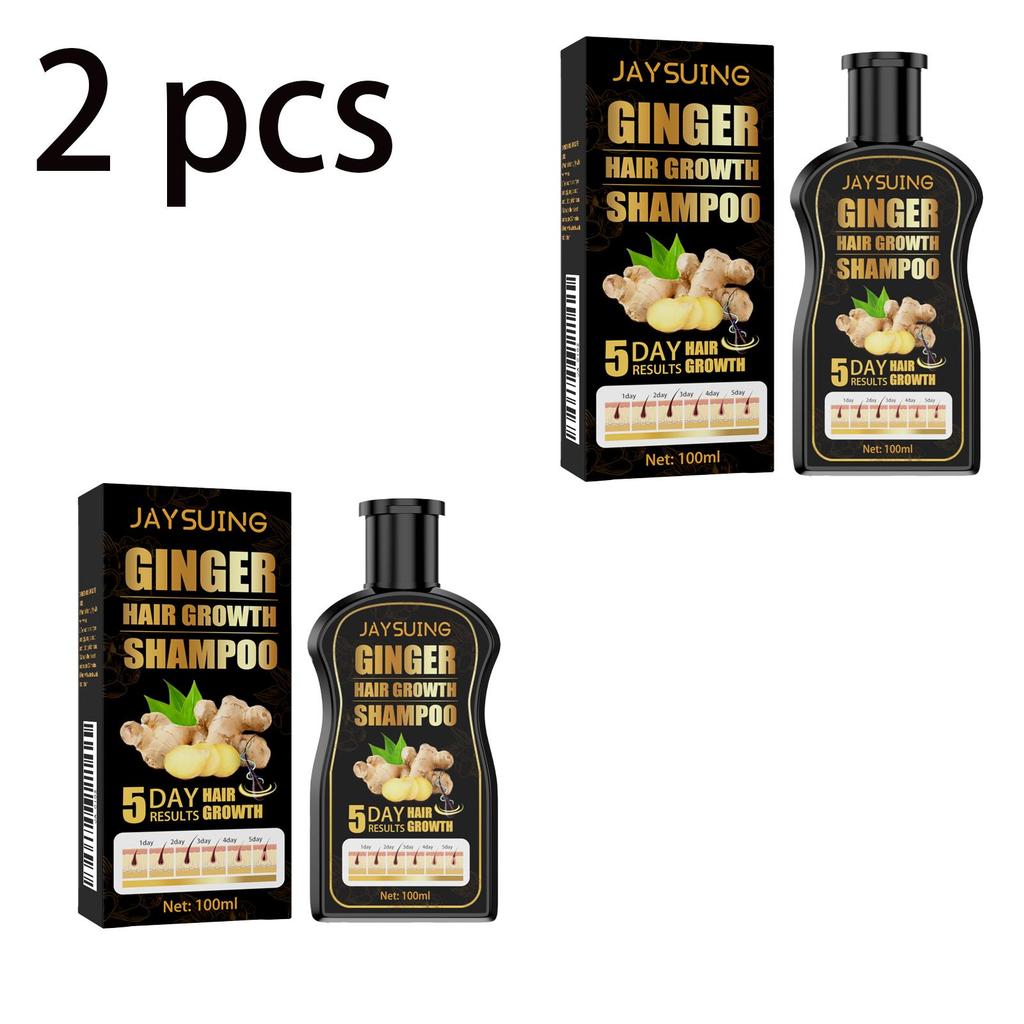 Jaysuing Ginger Anti-Hair Loss Shampoo 100ml - Herbal Natural Shampoo for Oil Control, Hair Growth, Thickening, Anti-Hair Loss, and Strengthening.