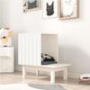 822453 vidaXL Maison pour chat Blanc 60x36x60 cm Bois de pin massif