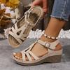 Women Sandals 2025 New Summer Sandals Lightweight Comfortable Flat Sandals Women Fashionable Non-slip Round Toe Shoes for Women