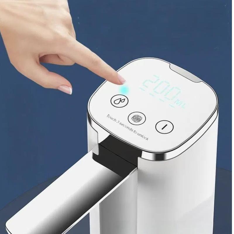 Universal Foldable Water Bottle Dispenser - Automatic Electric Pump with Display, Portable Drinking Water Pump