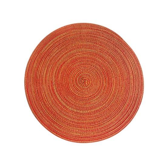 Round Woven Placemats for Table Nordic Faux Cotton Linen Yarn