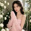 Pearl Long Gloves Elegant Bridal Gown Accessories  Travel Photography