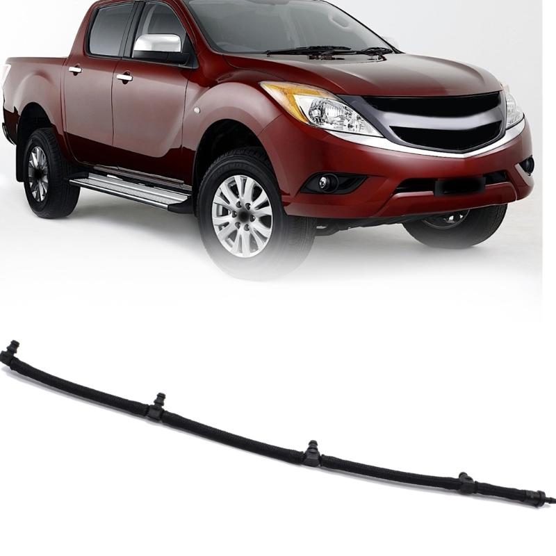 Black Plastic Fuel Return Hose Assembly WE011349Y for Vehicle Fuel Line Service, Molded Return Hose for Engine Bay Replacement and Repair Work