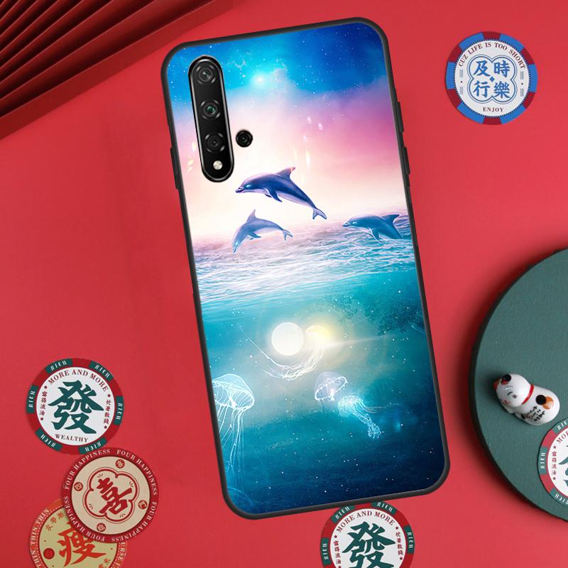Ocean Dolphin For Huawei Nova Y73 Y72 Y61 Y91 Y90 Y70 Y60 12s 12i 11i 8i 9 10 SE P60 Pro P30 P40 Lite Case