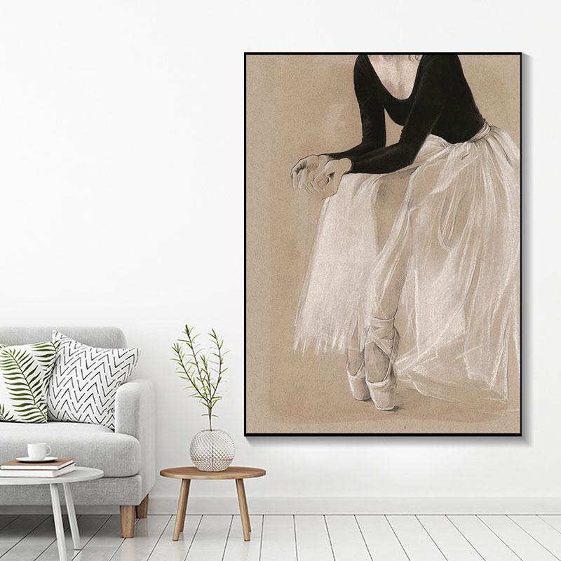 Modern Canvas Painting Ballet Girl Poster Dancing Girl Posters and Prints for Living Room Bedroom Home Decor Wall Art Cuadros