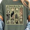 Edgar Allan Poe T-Shirt Gothic Grafik-T-Shirt Der Rabe Nie Mehr Zitat Horrorliteratur Shirt Dark Academia Ästhetik Halloween Party Geschenk