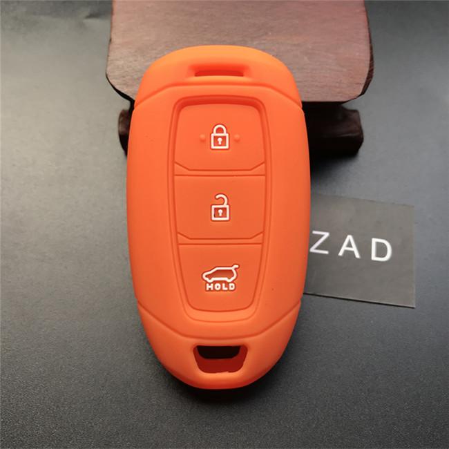 3 button silicone car key case cover for hyundai LA FESTA kona 2021 Creta 2 solaris i30 ix35 Azera ELANTRA GRANDEUR IG key