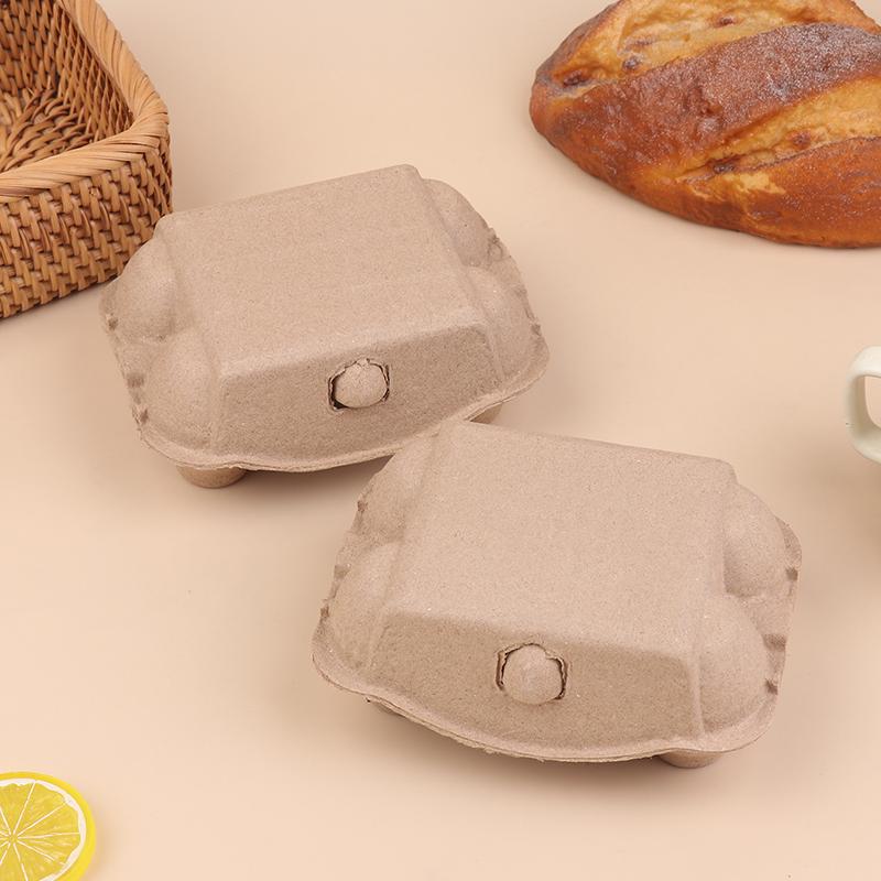 10 Stück Native Eierverpackungsbox Eierablage Zellstoff Eierablage Eierbehälter Erde Eierverpackungsbox Für Familienbauernhof Markt Camping