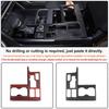 Aunginsy Car Central Control Gear Shift Panel Cover Cup Holder Trim Fit Toyot@a Tundra/Sequoia 2022-2025 Car Gear Shifter Console Anti-Scratch Panel
