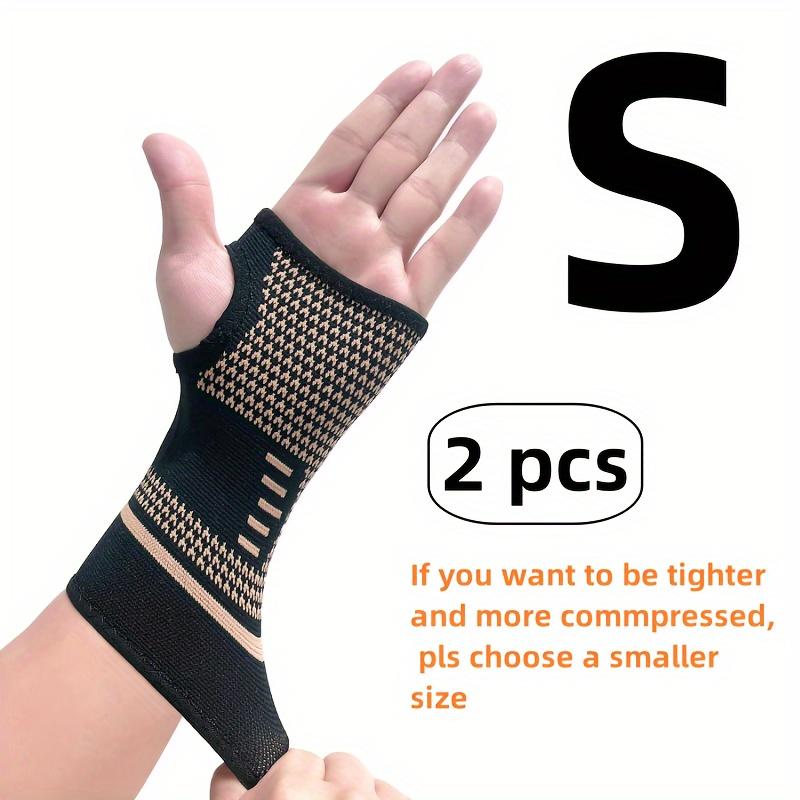 

2pcs Copper Ion Palm Protection Nylon Knitting Copper-containing Exercise Pressure Anti-sprain Copper Ion Palm Protection Wrist Ventilation Pressure S