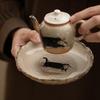 Pot Bearing Holder Wood-fired Porcelain Pot Base Dry Brew Table Tea Tray Fruit Snack Plate Teaware