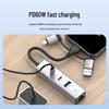 USB Hub with 100M Network Card - Driver-Free, Three-in-One, Laptop Multifunctional Extender
