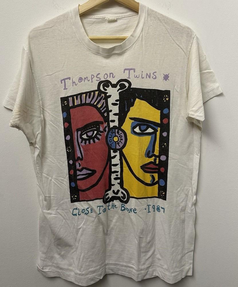 Thompson Twins 1987 Shirt Unisex White Cotton Tee All Size S -5XL BO185 Unisex T-Shirt XXL